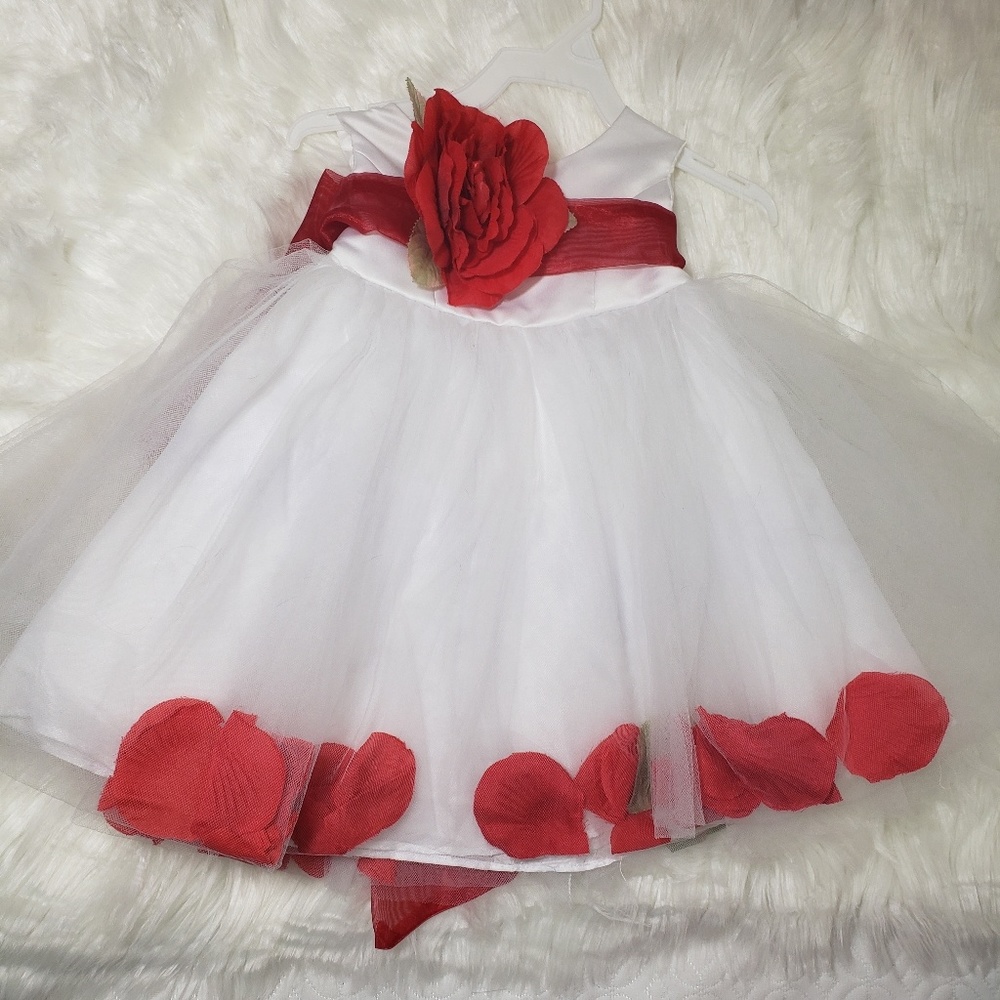 Red flower dress
